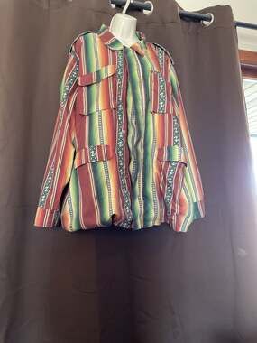 L&B Lucky & Blessed Serape Stripe Western Jacket, Women's Size 2X